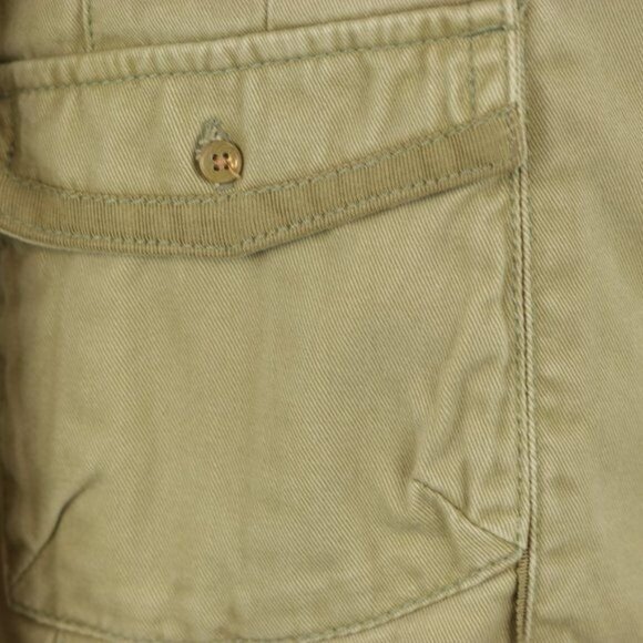 Hei Hei Anthropologie Women's Small Tan Cotton Woven Full Zip Jacket - Picture 7 of 10